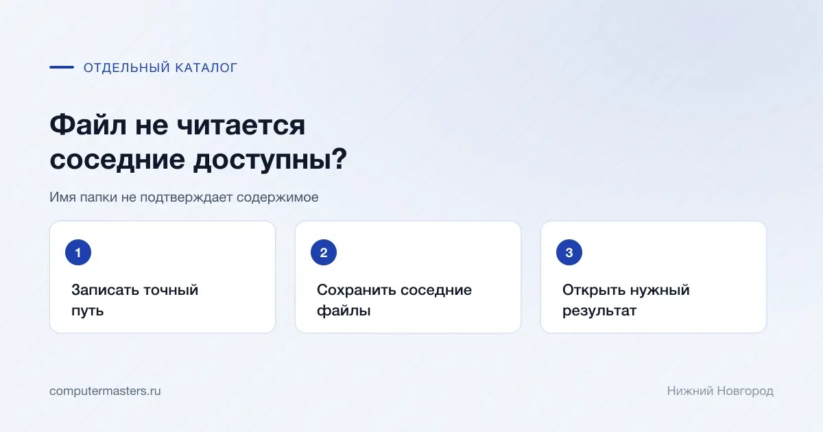 Точный путь повреждённого объекта и проверка его содержимого