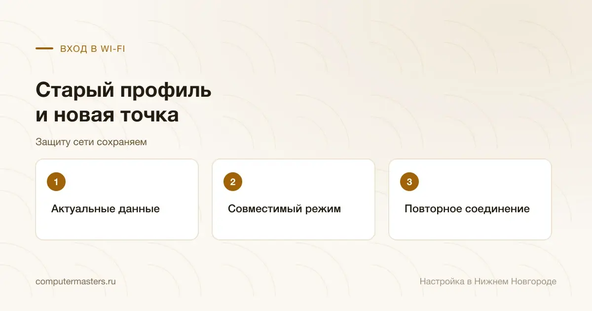 Проверка актуальных данных, режима сети и повторного соединения Windows